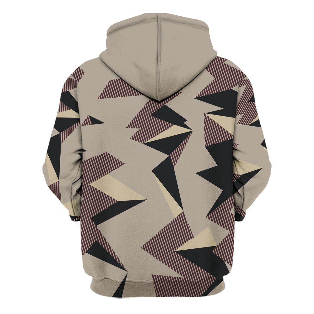 Hoodie To Match AMM Retro Phantom 4s - Geometric Camouflage Pattern All Over Print