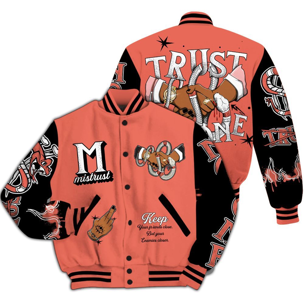 Varsity Jacket To Match Low OG PSG 1s - Trust No One Snake-Bite Street Style All Over Print