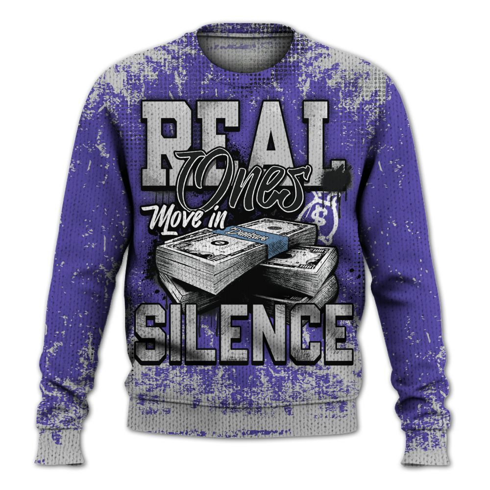 Knitted Sweater To Match Retro Concord 5s - Move In Silence Money Street Retro