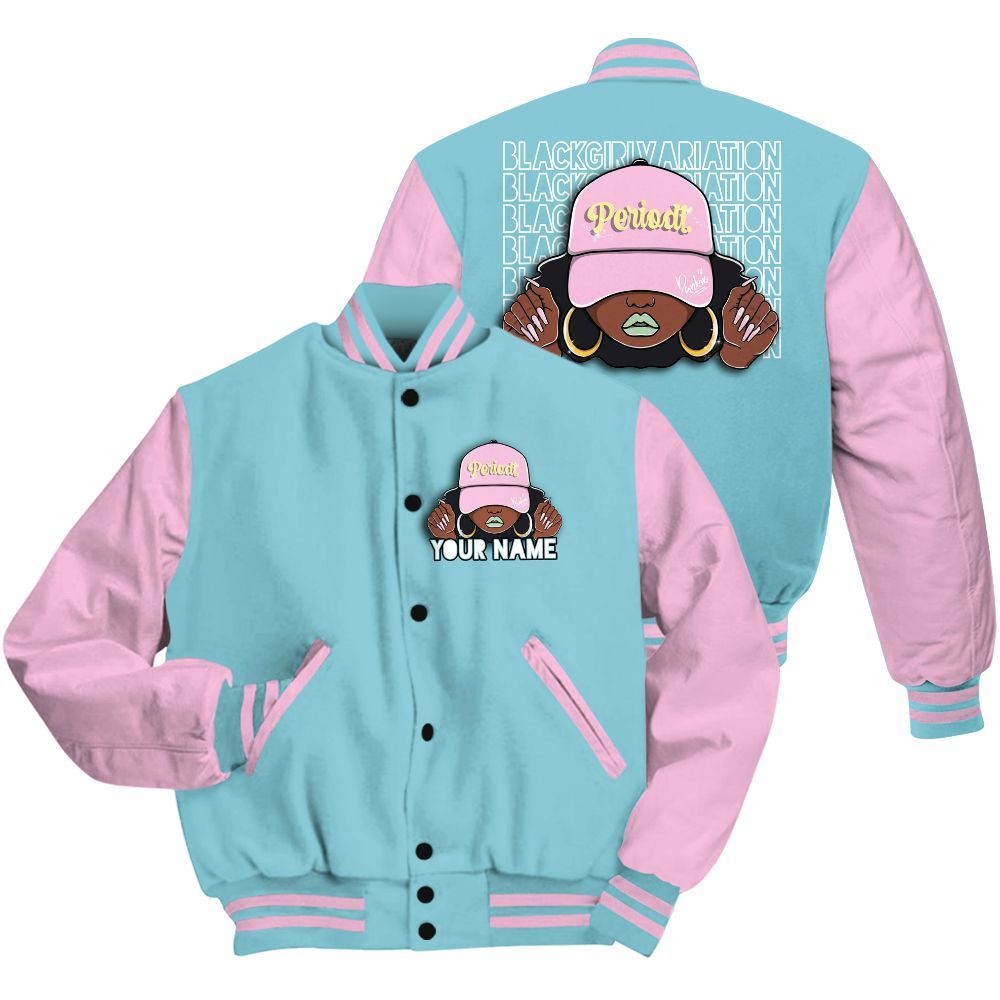 Varsity Jacket To Match SB Dunk Low Visty - Custom Name Black Girl All Over Print