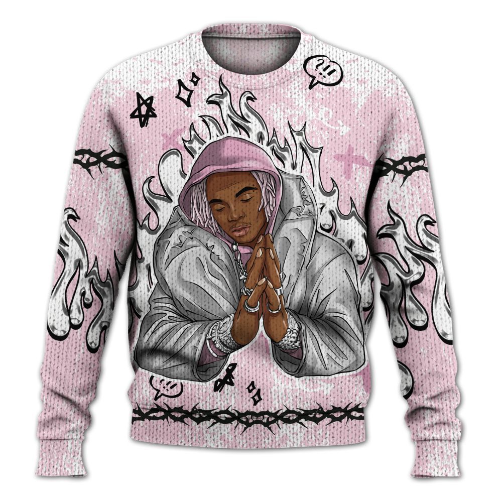 Knitted Sweater To Match Orchid 4s - Trappin' Unique Graphics