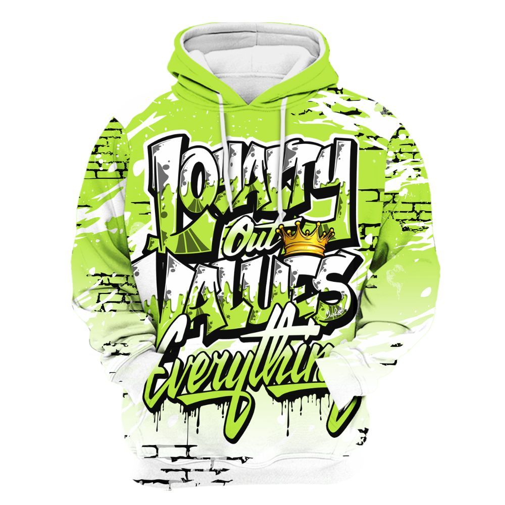 Hoodie To Match Air Force 1 Low Dance Volt - Values Of Loyalty Drip All Over Print