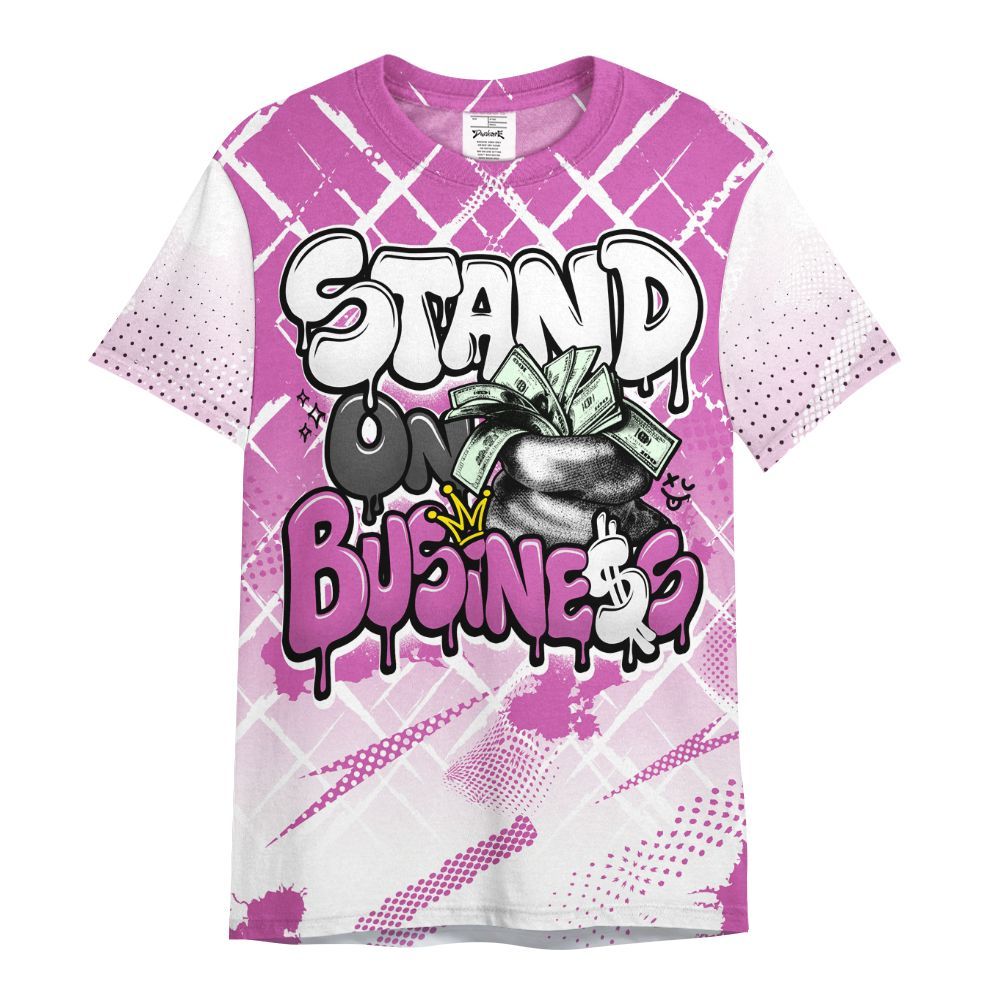 Shirt To Match Hyper Violet 4s - Halftone Stand Business Dripping All Over Print