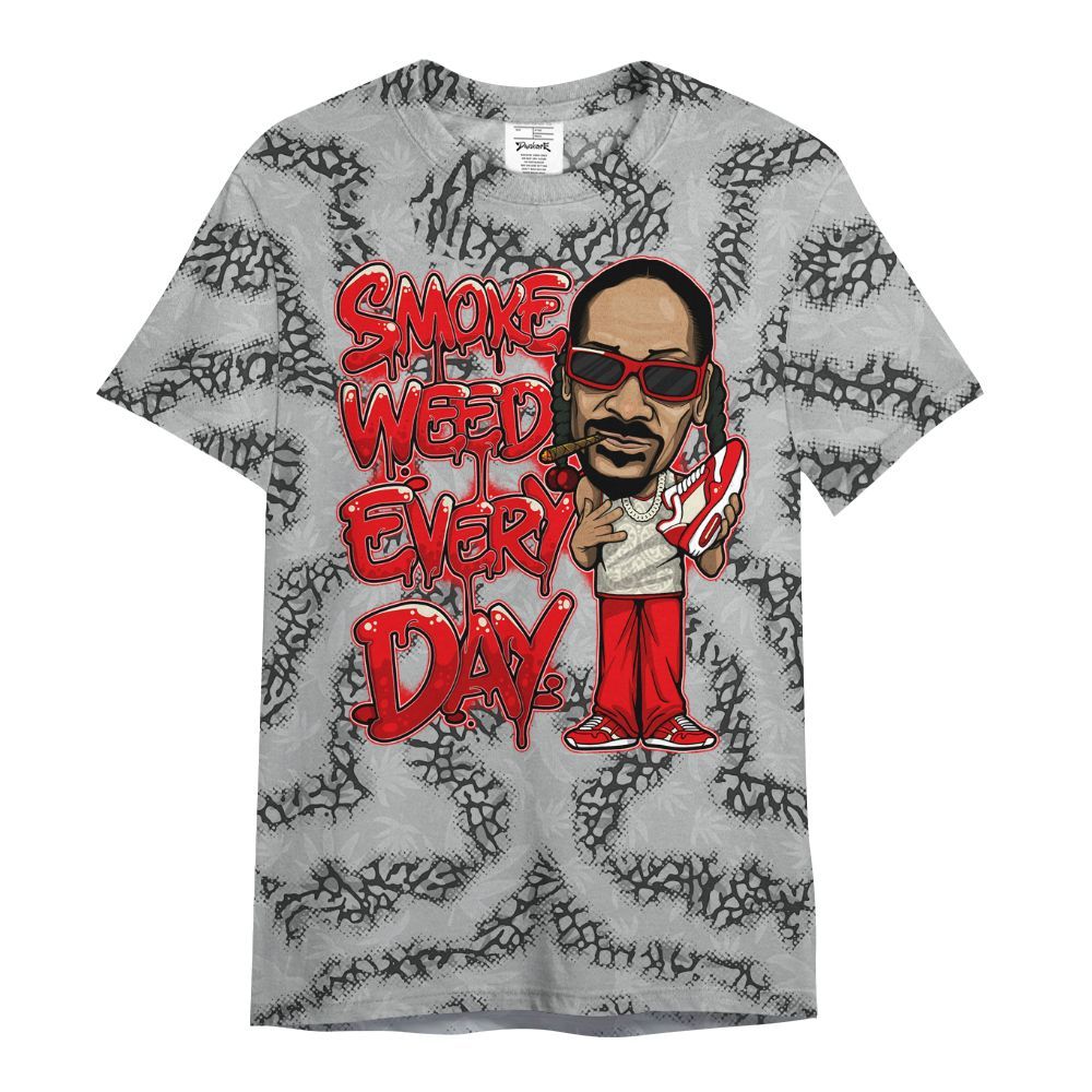 Shirt To Match Cement Grey 3s - Smoking Every Day Graphic Weeding Art All Over Print