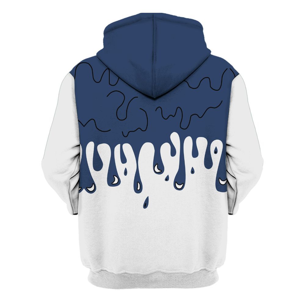 Hoodie To Match Low 85 Metallic Blue 1s - Snake Trust No One Drip All Over Print