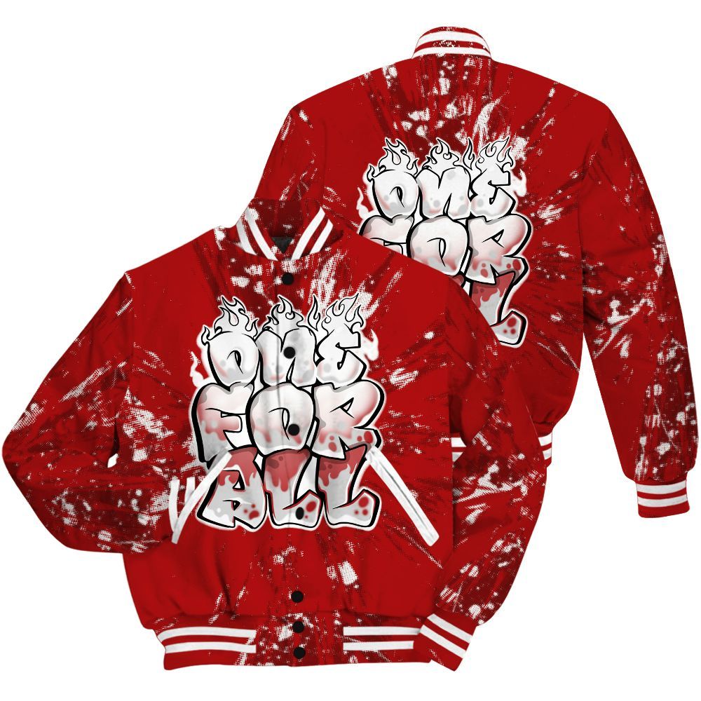 Varsity Jacket To Match Red Taxi 12s Shirt - Ones For All Graphic Luxury All Over Print