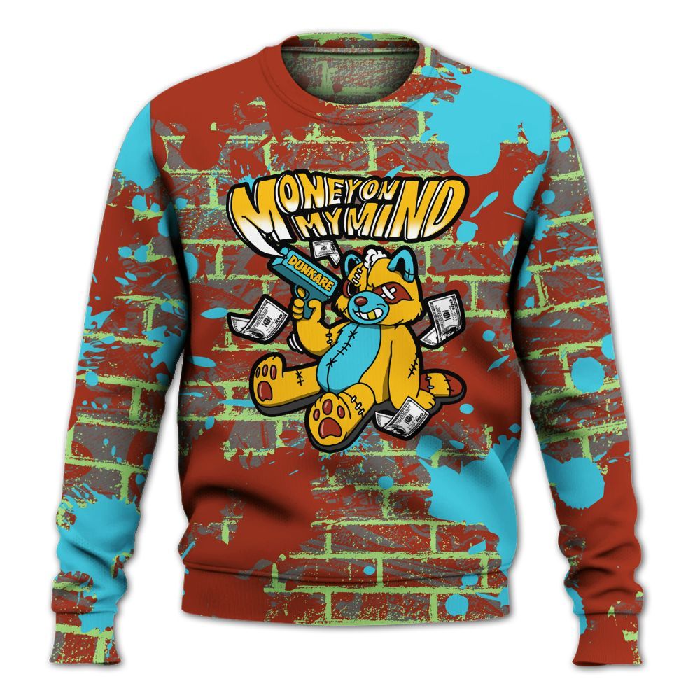 Sweatshirt To Match SB Dunk Di'Orr Greenwood - Money On My Mind Raccoon Brick All Over Print