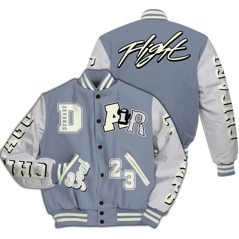 Varsity Jacket To Match Retro High OG Cool Grey 1s - AIR Number 23 GOAT All Over Print