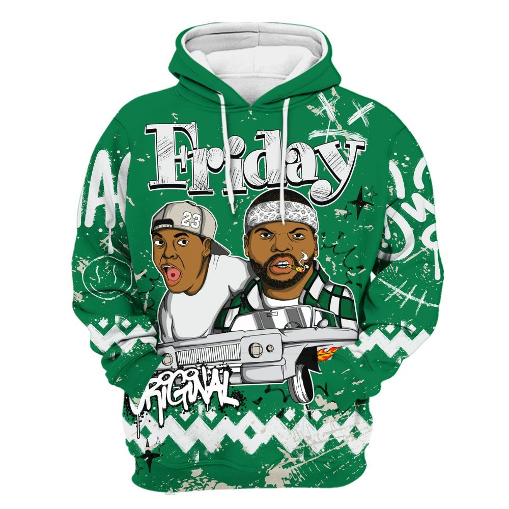 Hoodie To Match Lucky Green 2s - Friday Sneaker Crayon All Over Print