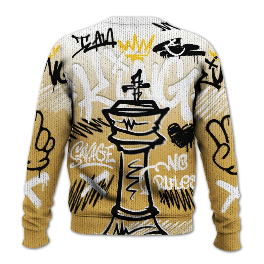 Knitted Sweater To Match Retro Light Ginger 14s - Street King Chess Streetwear