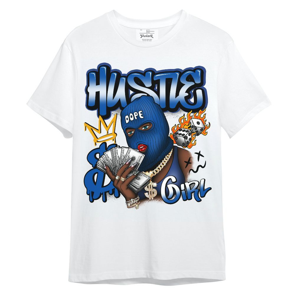 Shirt To Match Racer Blue 5s - Money Hustles Girl Streetwear Unisex Shirt