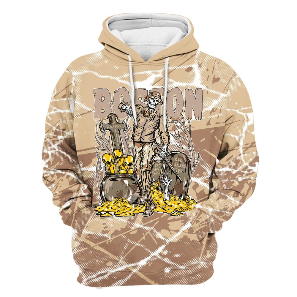 Hoodie To Match Desert Camo 3s - Goldrush Skeleton Profound All Over Print