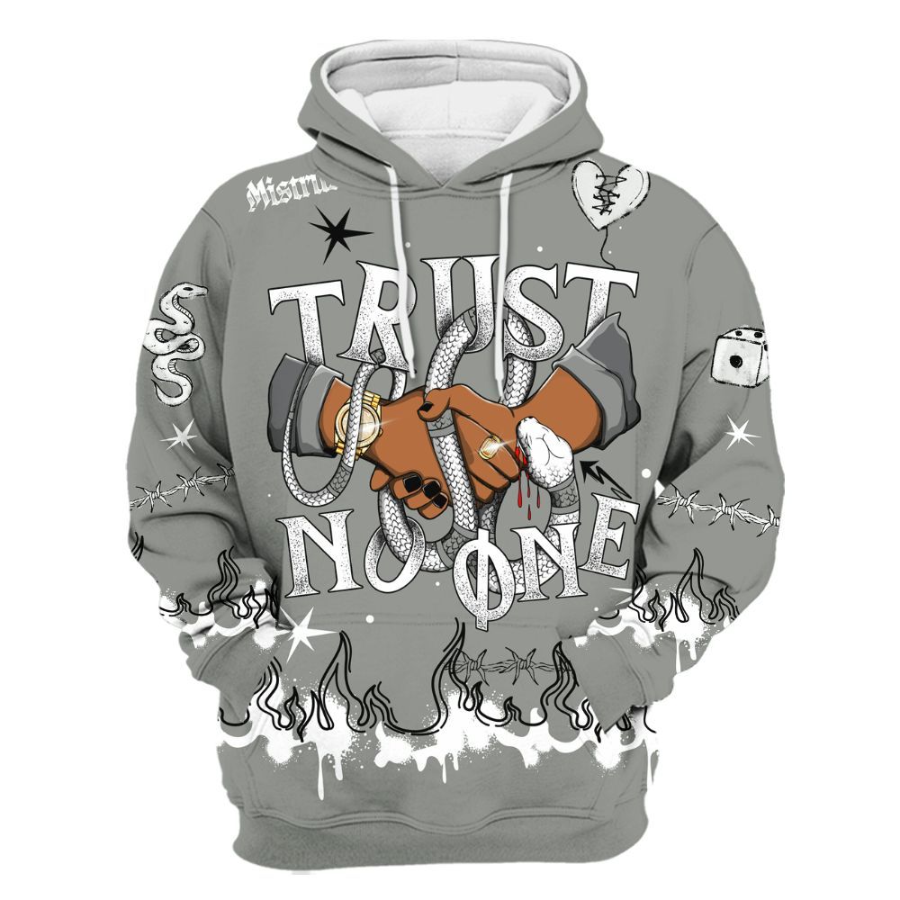Hoodie To Match Paris Olympics 4s - Trust No One Snake-Bite Doodle Crayon All Over Print