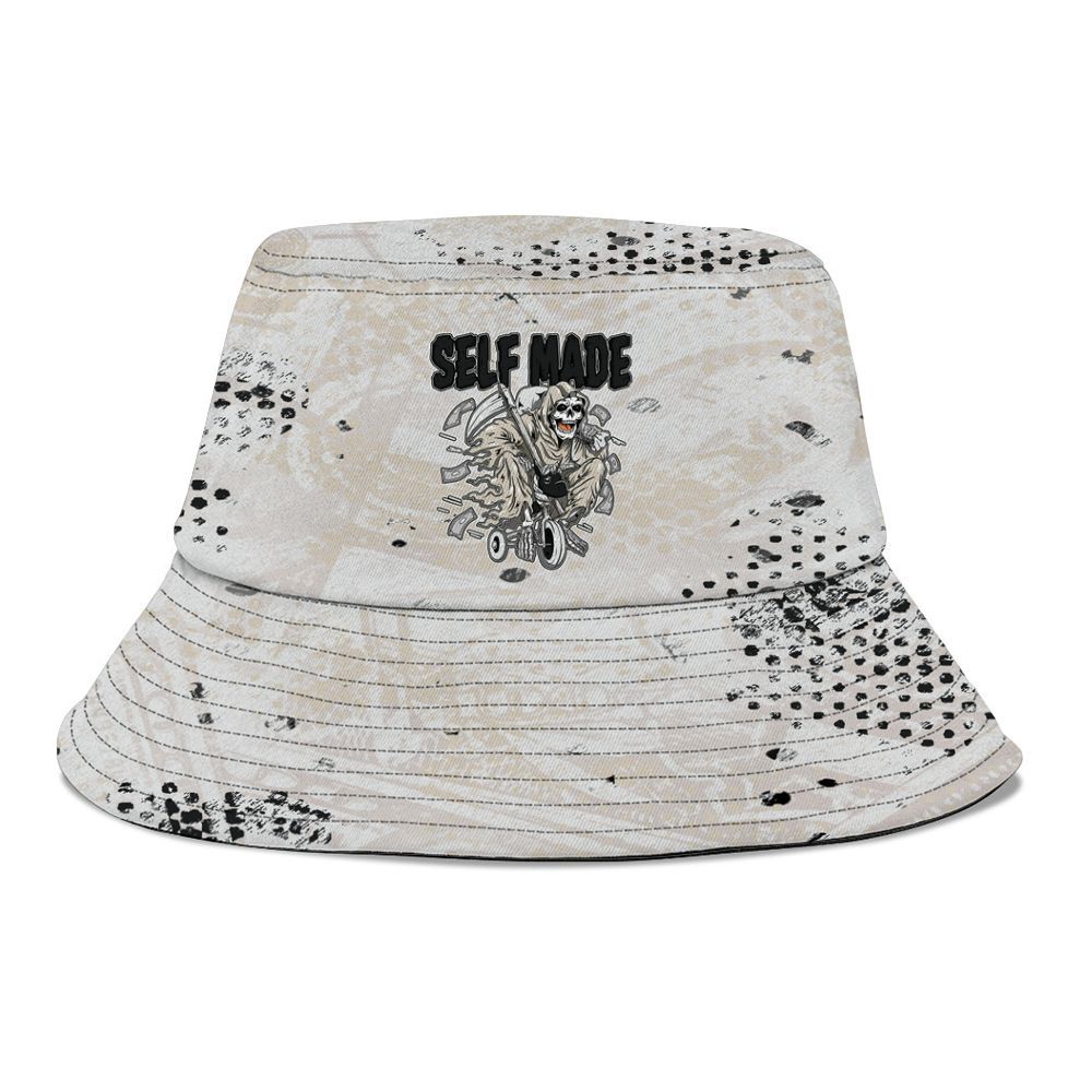 Bucket Hat To Match Retro Reverse Metallic 5s - Self Make Skeleton Banknotes Art Graphic