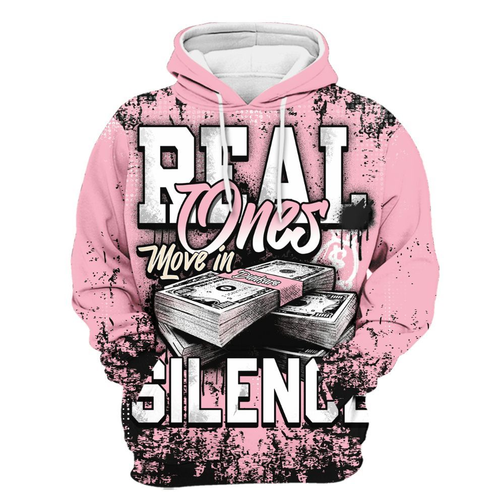 Hoodie To Match Low OG Tropical Pink 1s - Move In Silence Money Street Retro All Over Print