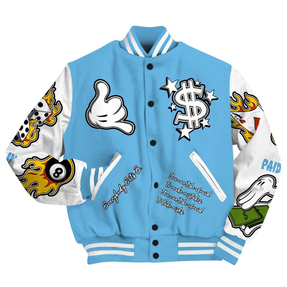Varsity Jacket To Match Melo 12s Shirt, Funny Everybody Paid In Full Graphic All Over Print