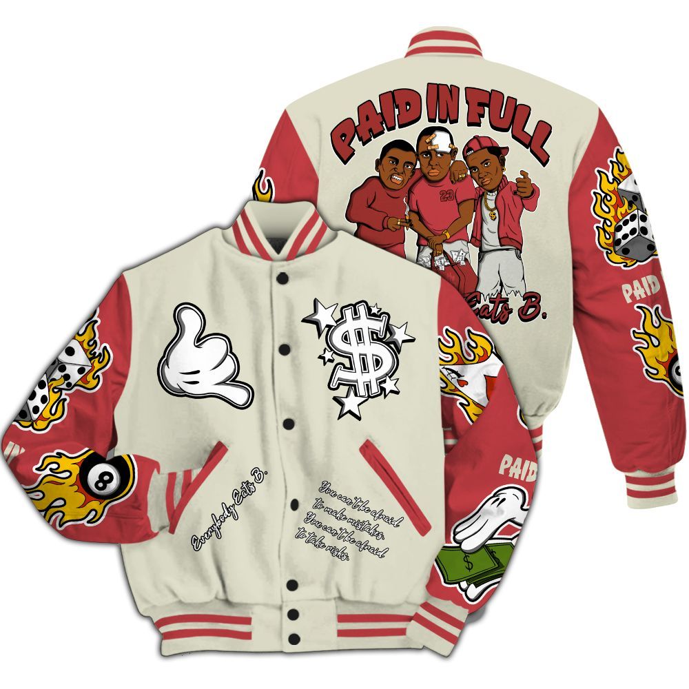 Varsity Jacket To Match Valentine's Day 2026 4s - Everybody Paid In Full Graphic All Over Print