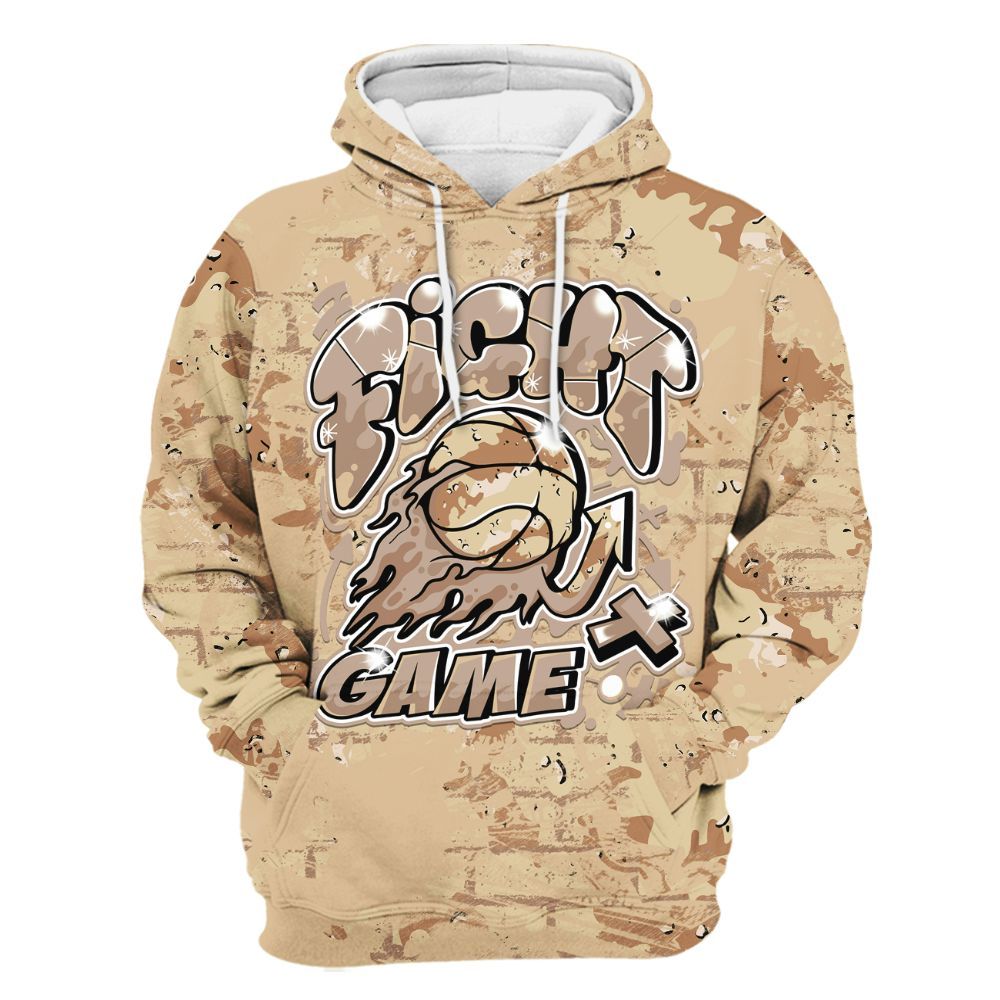 Hoodie To Match Desert Camo 3s - Fighter Games Graphic Street Art All Over Print