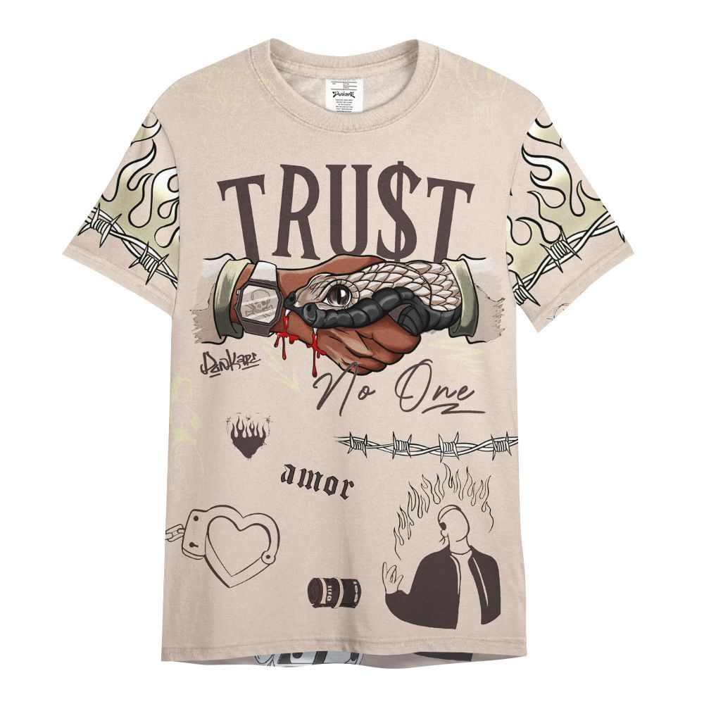 Shirt To Match A Ma Maniere X Fossil Stone 4s - Snake Trust No One All Over Print