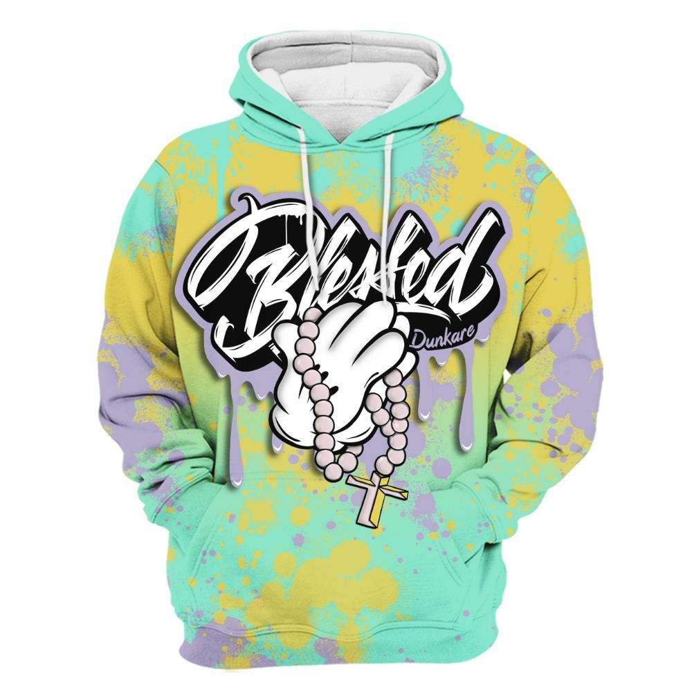 Hoodie To Match Dunk Low Easter 2026 - God Blessed Ink Drip All Over Print