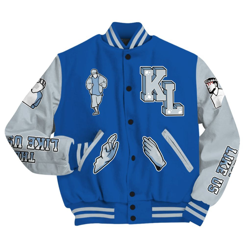 Varsity Jacket To Match Low Space Royal 11s - Dislike Us Graphic All Over Print
