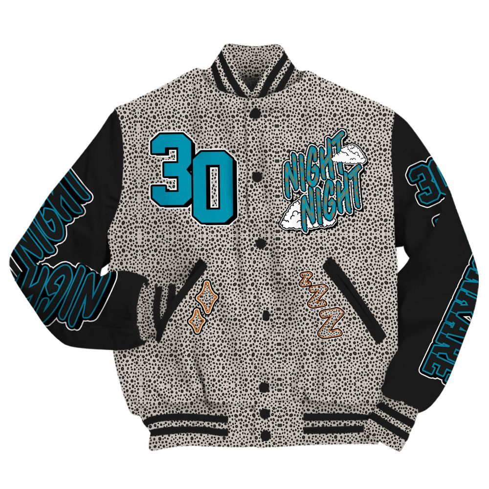 Varsity Jacket To Match SB Dunk Low Safari Olympic - Seeya Skeleton All Over Print