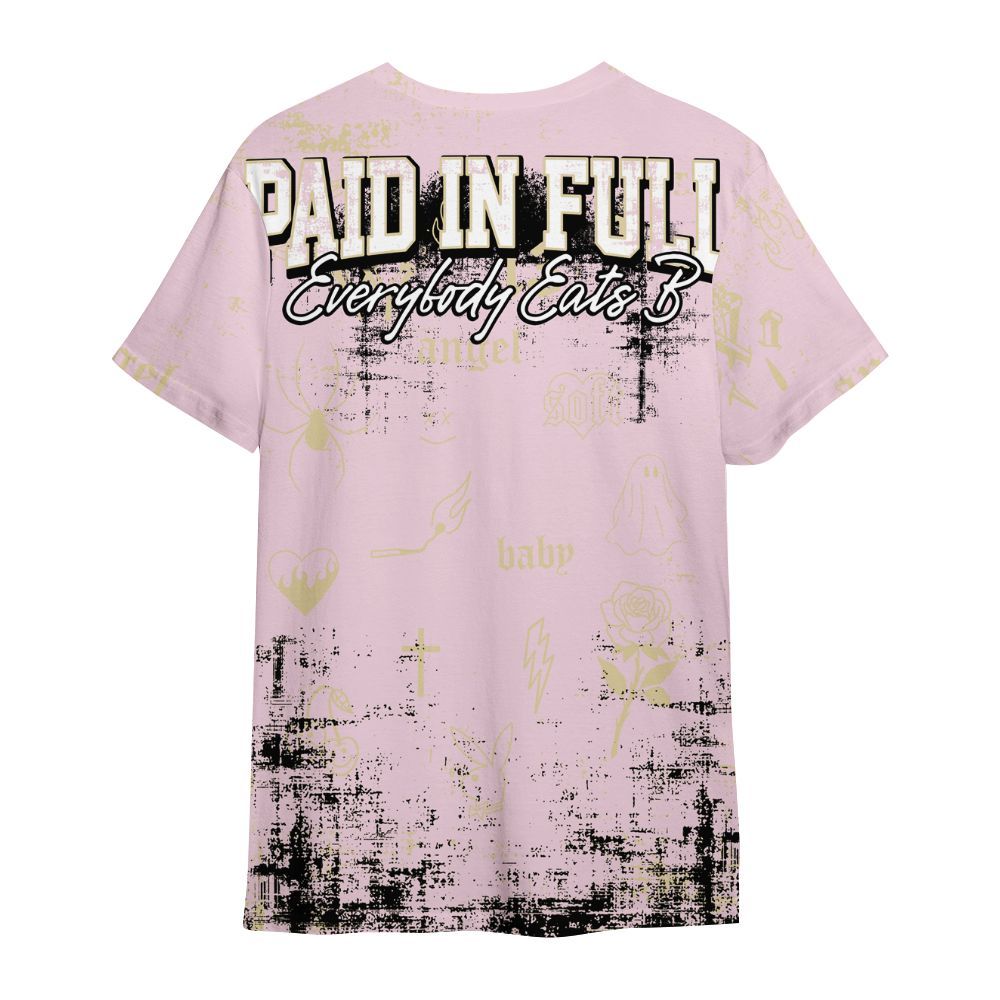Shirt To Match Denim Iced Carmine 4s - Paid In Full Money All Over Print