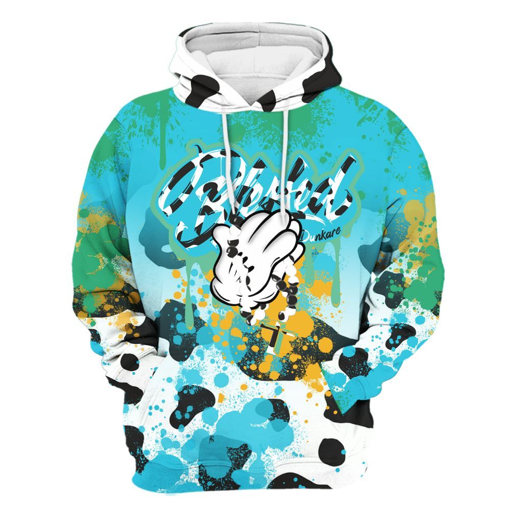Hoodie To Match Dunk Chunky Dunky - God Blessed Ink Drip All Over Print