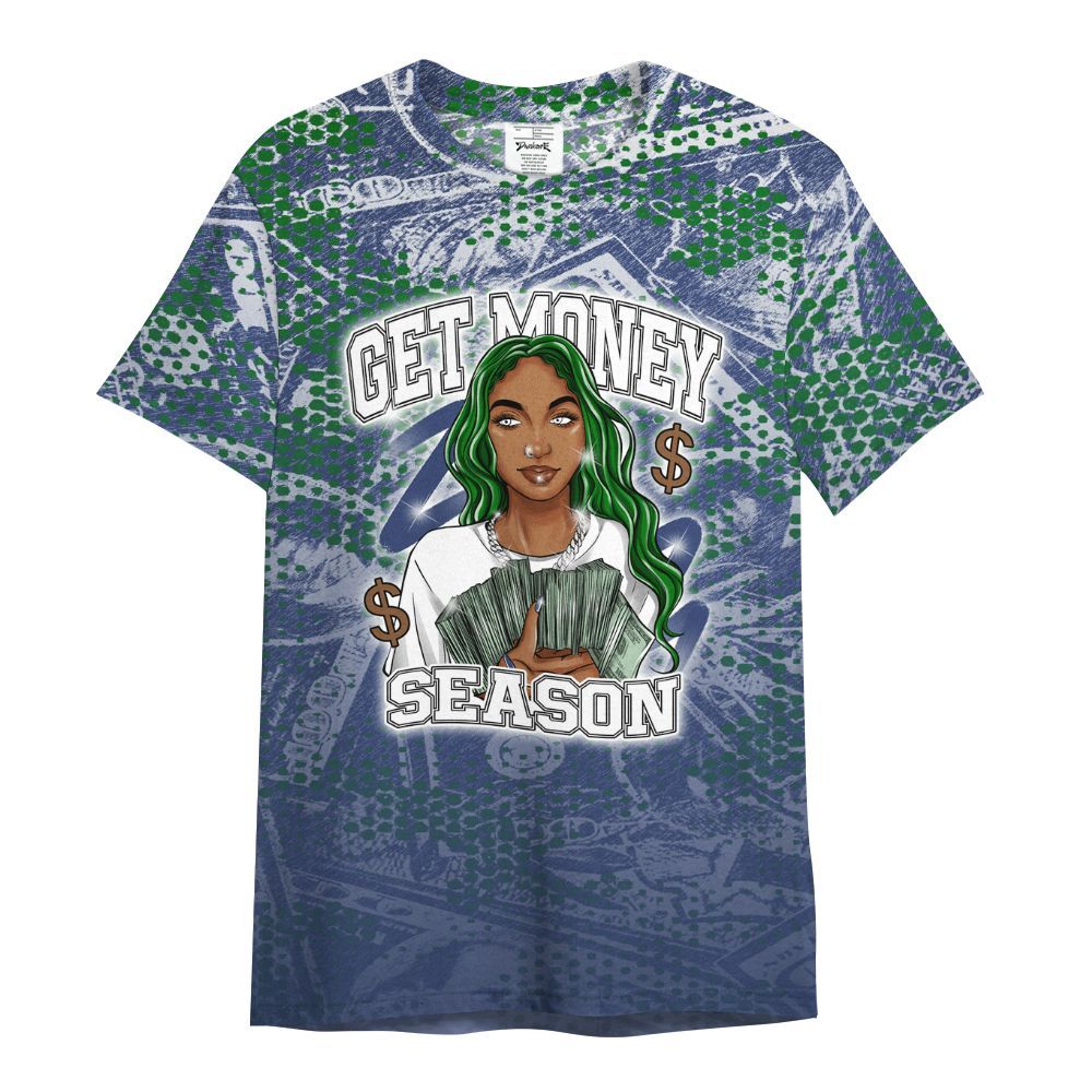 Shirt To Match Midnight Navy 13s - Get Moneys Season Banknote All Over Print