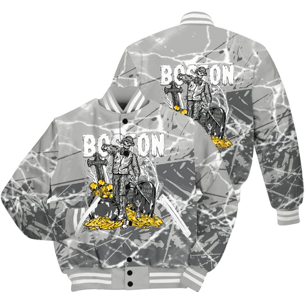 Varsity Jacket To Match Paris Cement Grey 4s Shirt - Goldrush Skeleton Profound All Over Print