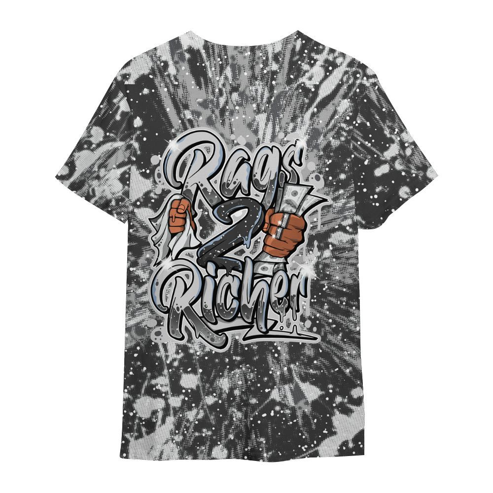Shirt To Match Reverse Black White 6s - Rag 2 Rich Graphic Luxury All Over Print