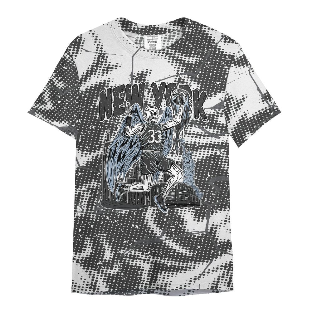 Shirt To Match Reverse Oreo 6s - Ewing Era Skeleton Crack All Over Print