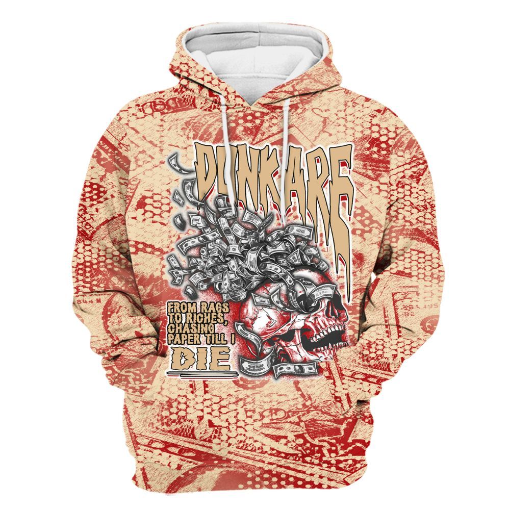 Hoodie To Match Dunk Low Strawberry Waffle - From Rags To Riches All Over Print