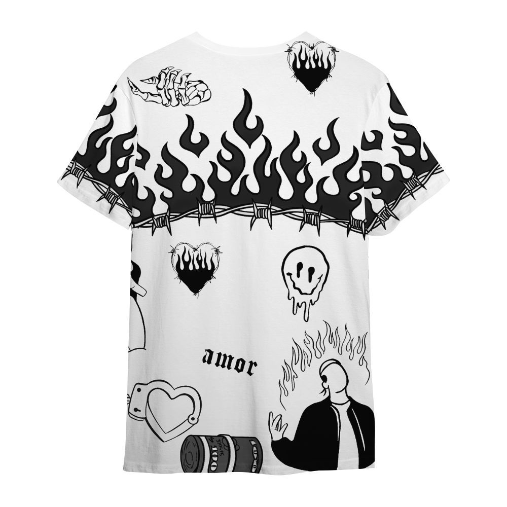 Shirt To Match Low Black Pack 14s - Snake Trust No One All Over Print