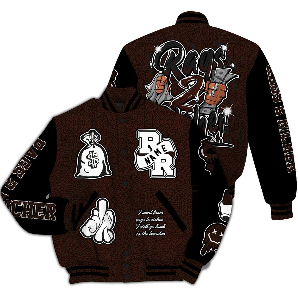 Varsity Jacket To Match Air Force 1 Low Halloween Skull 2024 - Rag 2 Rich Graphic Custom Name All Over Print