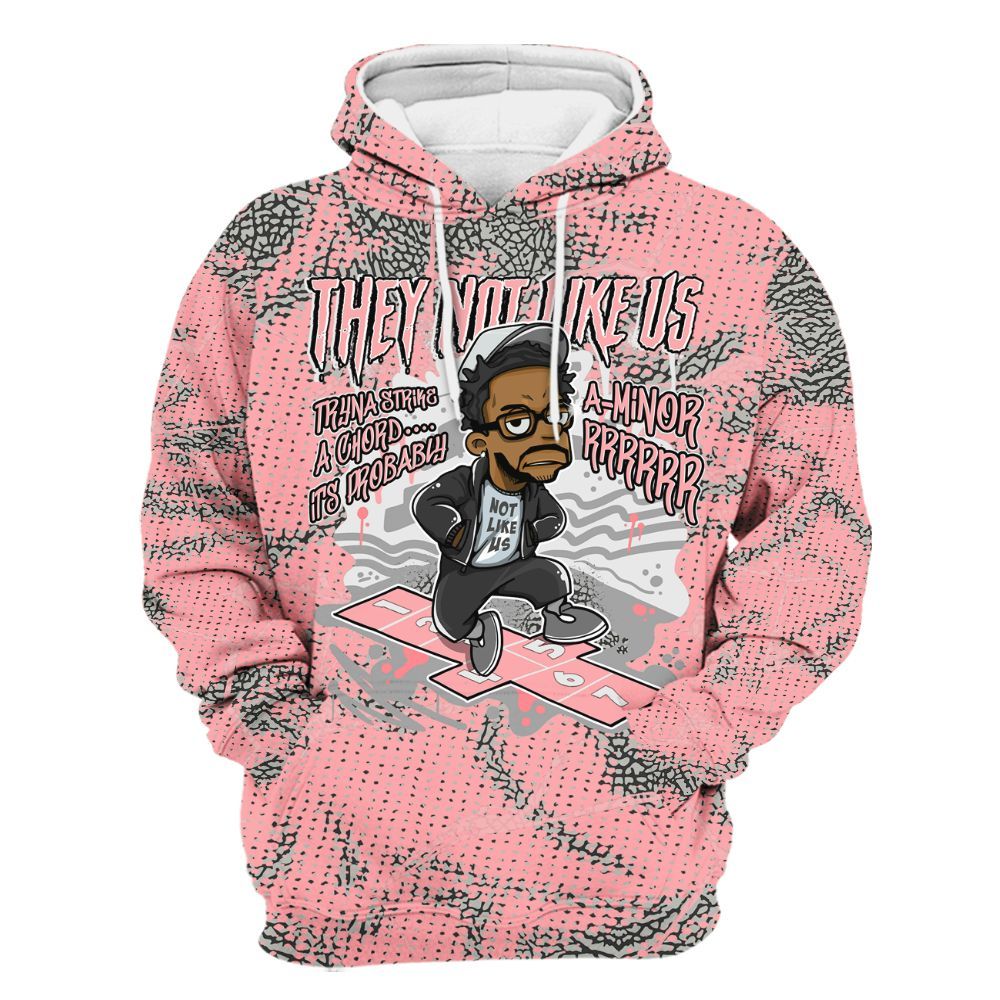 Hoodie To Match Retro Wings 3s - Hopscotch Dislike Us Graphic Crack All Over Print