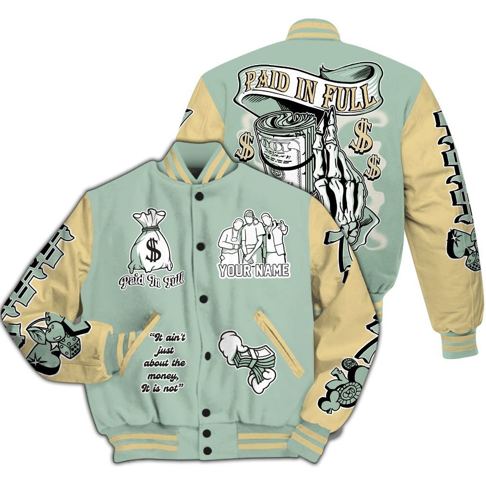 Varsity Jacket To Match Joins Year Of The Snake 5s - Paid In Full Baseball Varsity Jacket Custom Name All Over Print