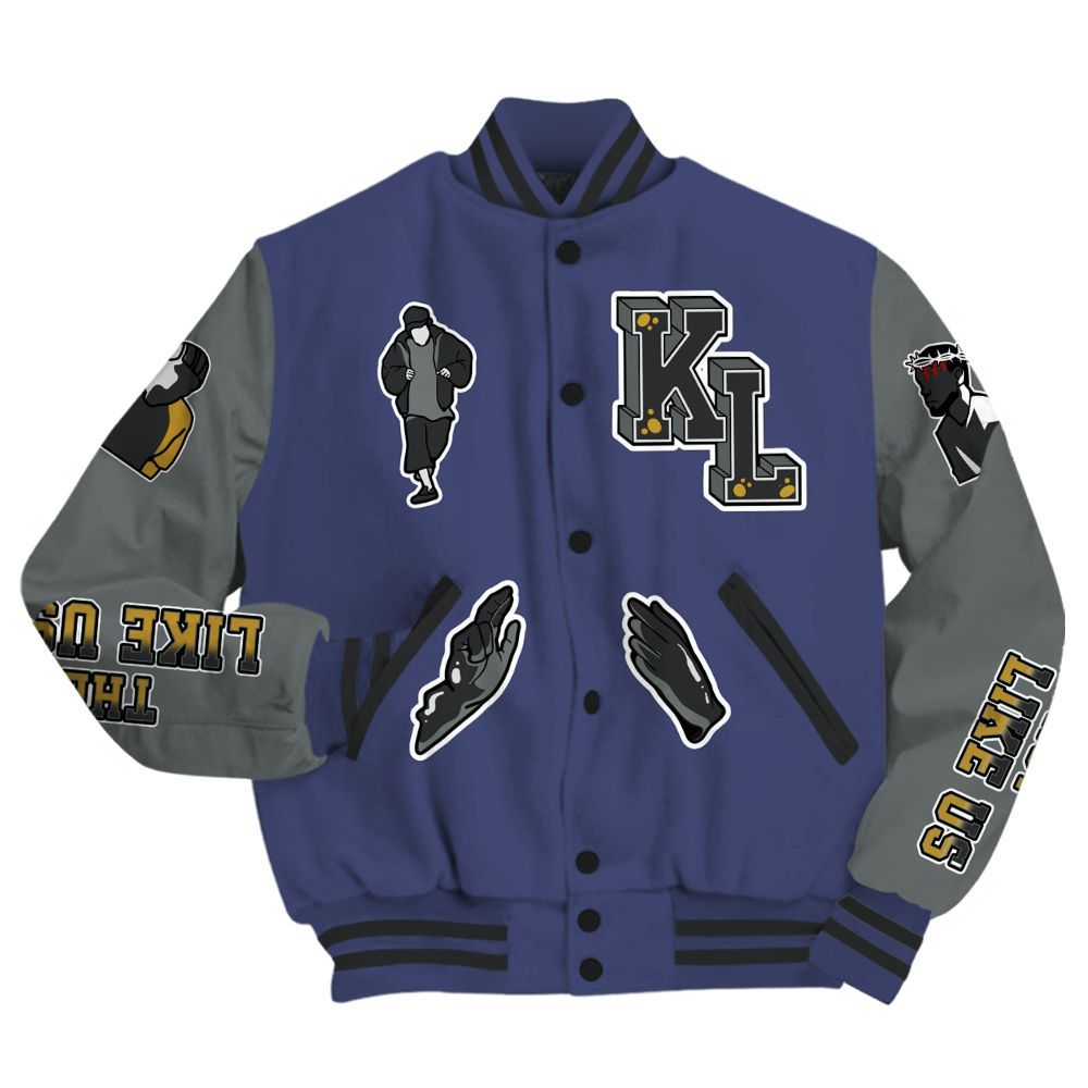 Varsity Jacket To Match Lakeshow 4s - Dislike Us Graphic All Over Print