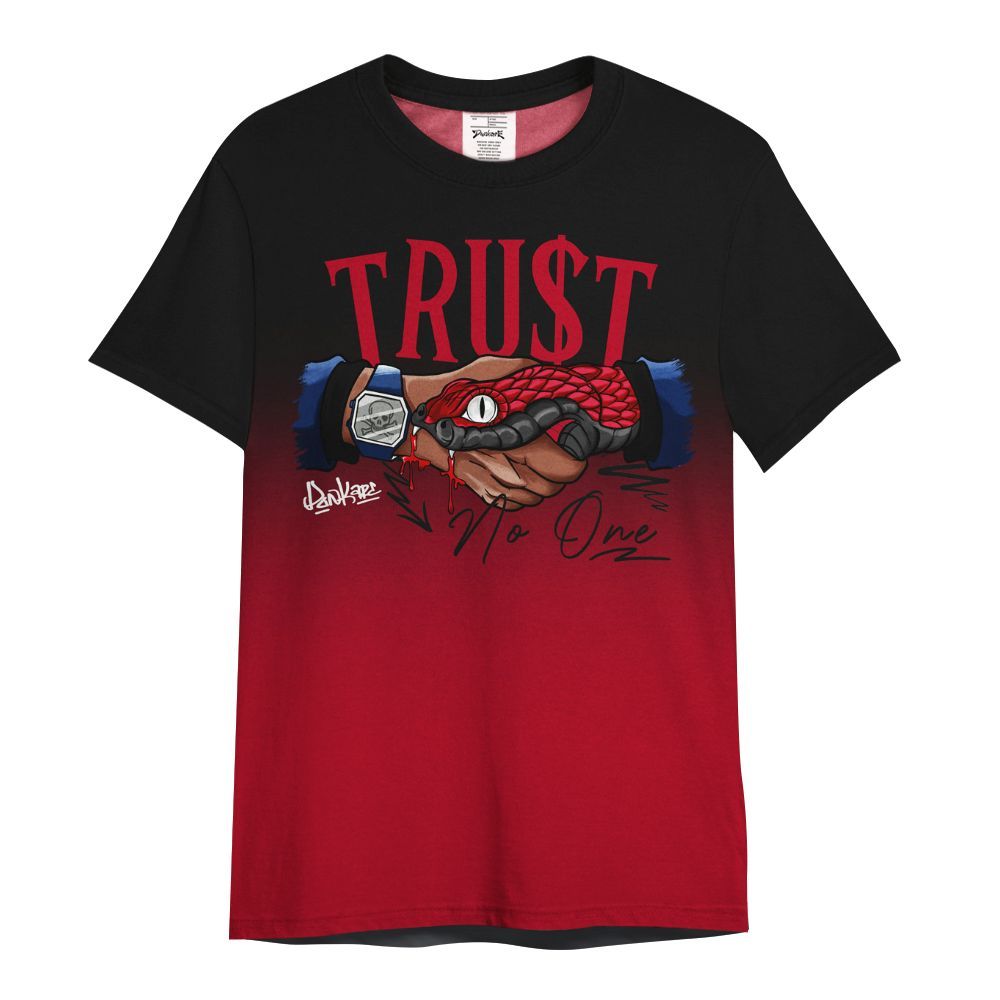 Shirt To Match Air Griffey Max Black Red Navy Blue 1s - Snake Trust No One Drip All Over Print