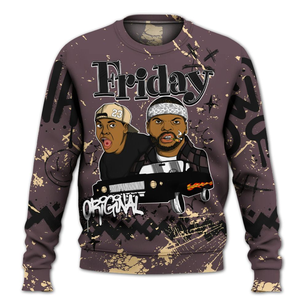 Sweatshirt To Match AMM Black 3s - Friday Sneaker Crayon All Over Print