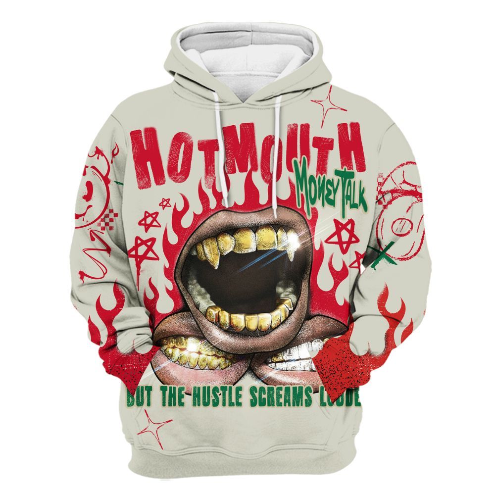 Hoodie To Match El Grito 5s - Mouth Burning Street Style All Over Print