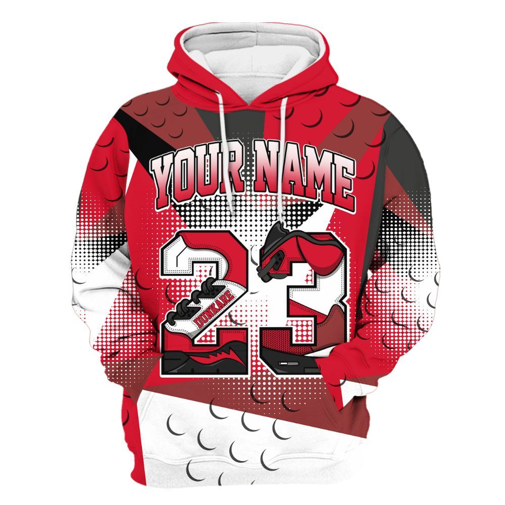 Hoodie To Match Air Max Sunder Gore Tex Fire Red - Poly Custom Name Number 23 5s All Over Print