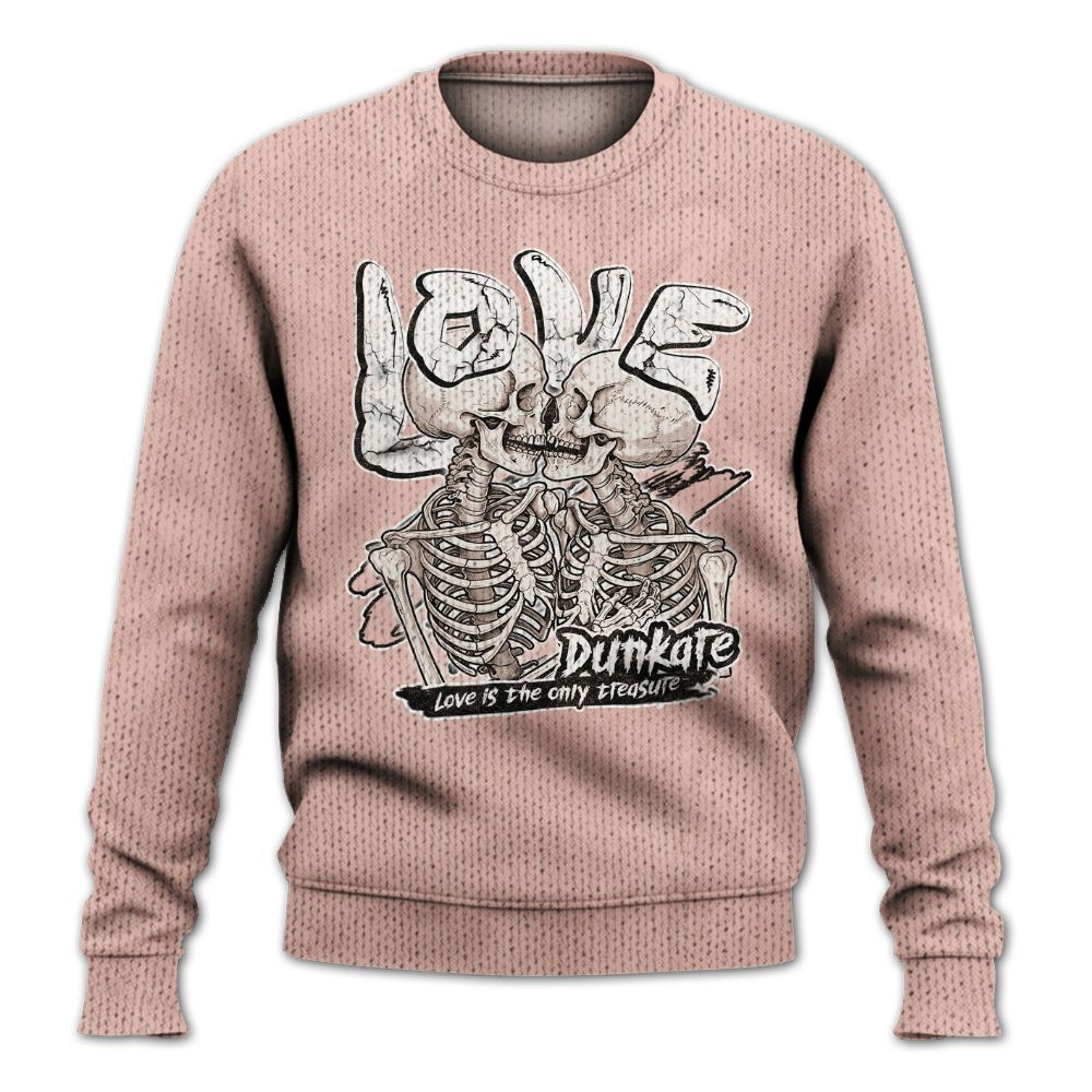 Knitted Sweater To Match Dunk Low Pink Velvet - Skull Love
