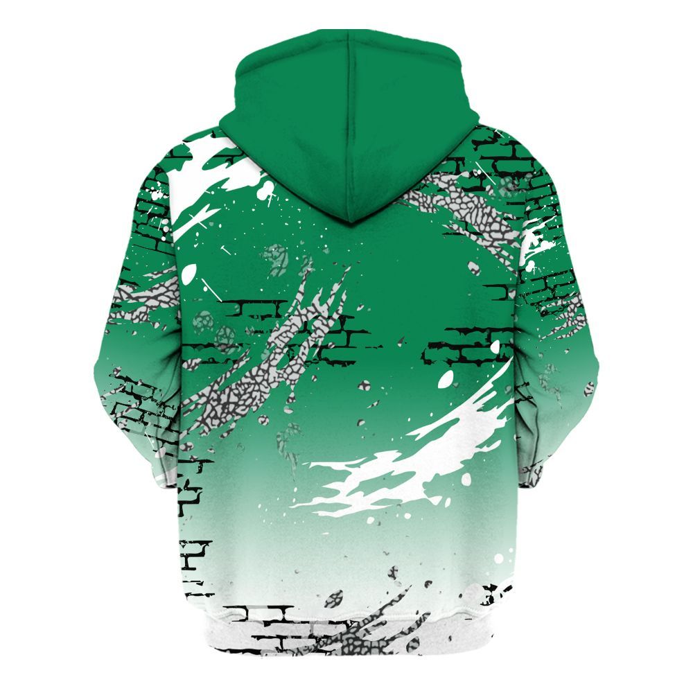 Hoodie To Match Pine Green 3s - Values Of Loyalty Drip All Over Print