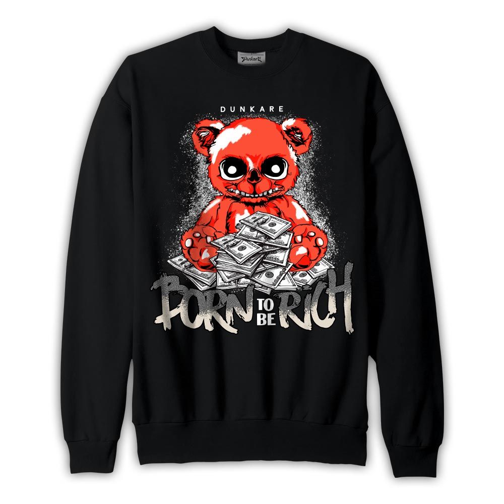 Sweatshirt To match Georgia Peach 3s Sweatshirt - Born To Be Rich Bear Graphic 2902 NCMD