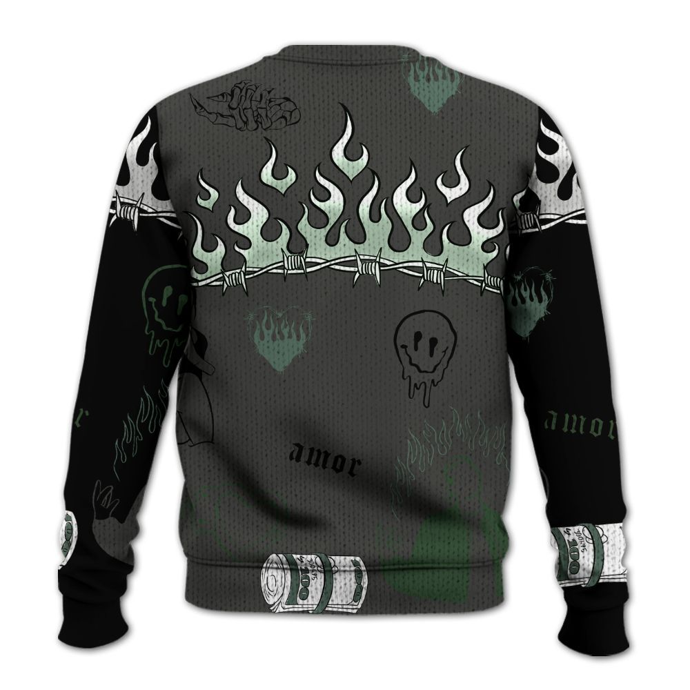 Knitted Sweater To Match Dunk Low Skateboards Black - Snake Trust No One