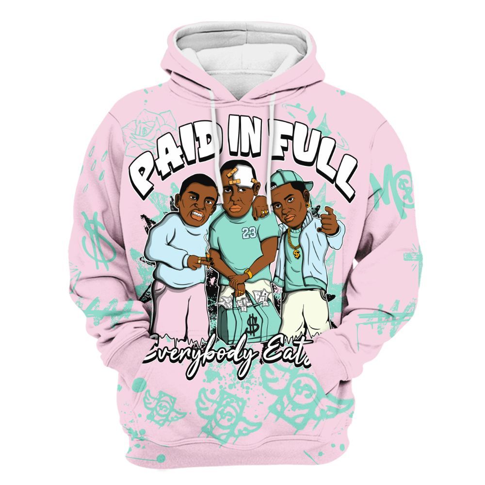 Hoodie To Match Retro Easter 5s - Everybody Paid In Full Crayon All Over Print