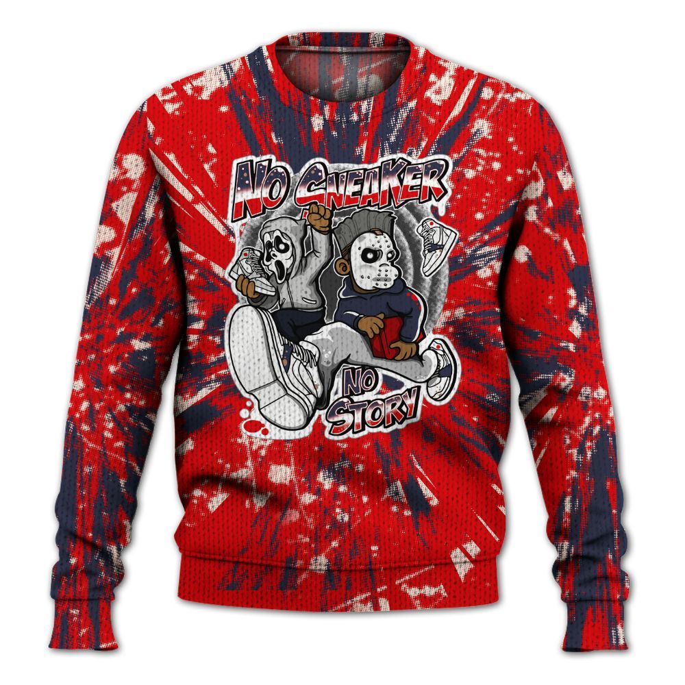 Knitted Sweater To Match Low OG Howard University 1s - Sneakers Make Story Graphic Luxury