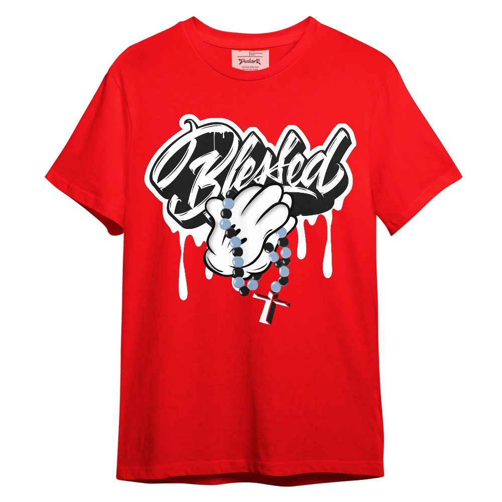 Shirt To Match Retro Fire Red 6s - God Blessed Drip Graphic