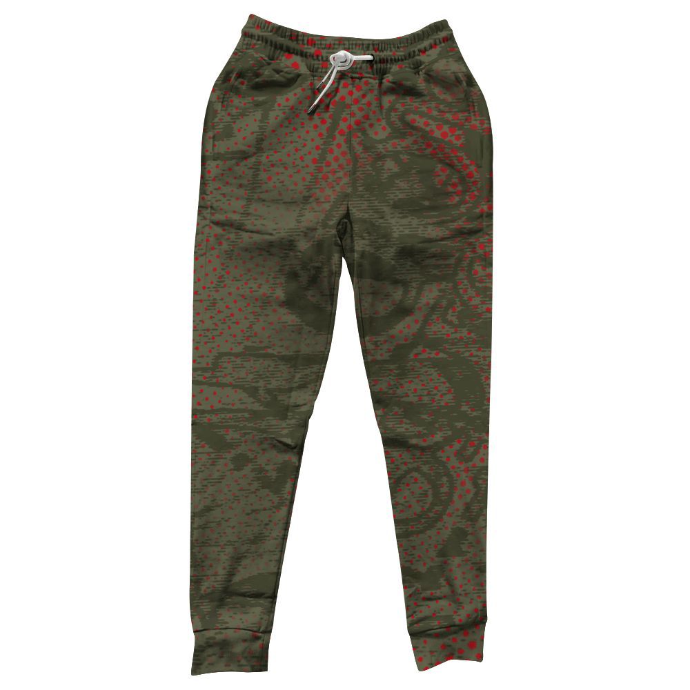 Sweatpant To Match Low OG Medium Olive 1s - Avant Garde Graphic All Over Print